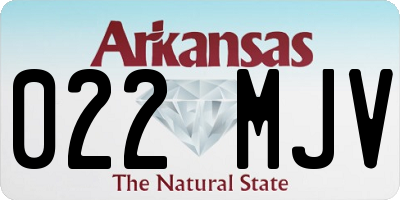 AR license plate 022MJV