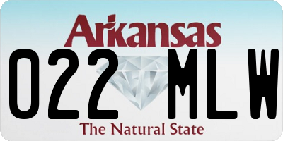 AR license plate 022MLW