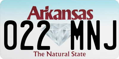 AR license plate 022MNJ
