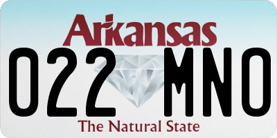AR license plate 022MNO