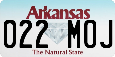 AR license plate 022MOJ