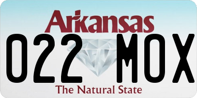 AR license plate 022MOX