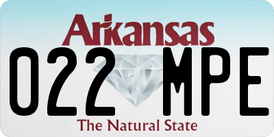 AR license plate 022MPE