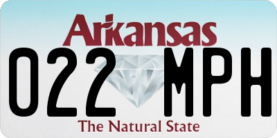 AR license plate 022MPH