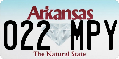 AR license plate 022MPY