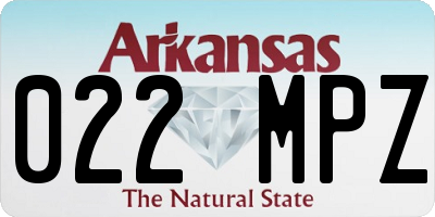 AR license plate 022MPZ