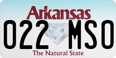 AR license plate 022MSO