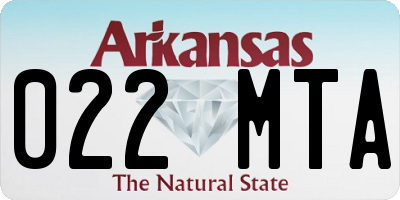 AR license plate 022MTA