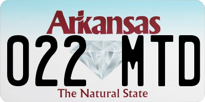 AR license plate 022MTD
