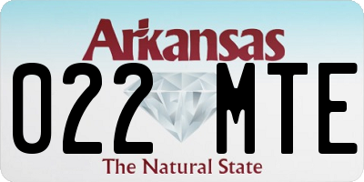 AR license plate 022MTE