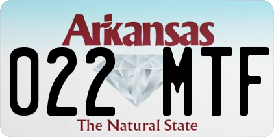 AR license plate 022MTF