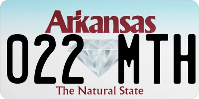 AR license plate 022MTH