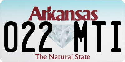AR license plate 022MTI