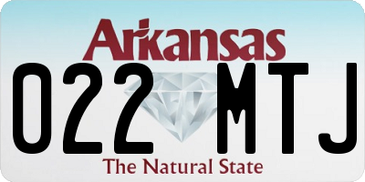 AR license plate 022MTJ