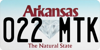 AR license plate 022MTK