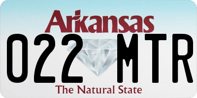 AR license plate 022MTR
