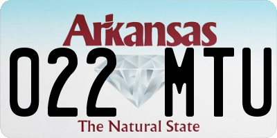 AR license plate 022MTU