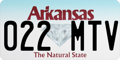 AR license plate 022MTV