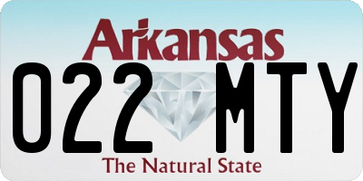 AR license plate 022MTY