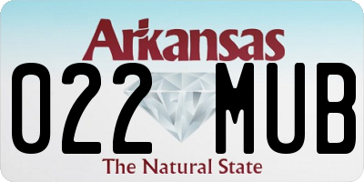 AR license plate 022MUB