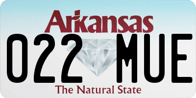 AR license plate 022MUE