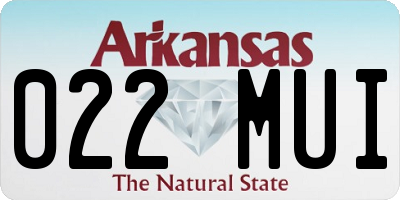 AR license plate 022MUI