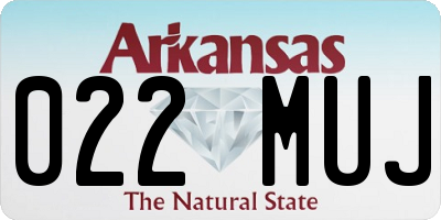 AR license plate 022MUJ