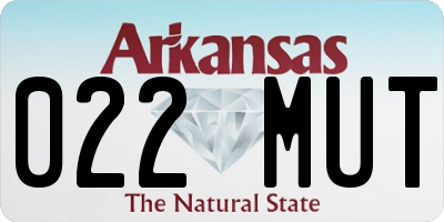 AR license plate 022MUT