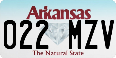 AR license plate 022MZV