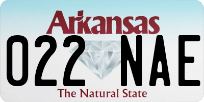 AR license plate 022NAE