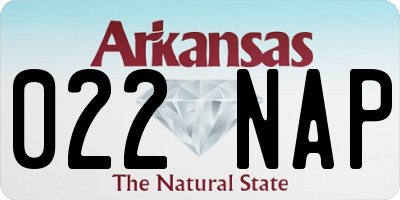 AR license plate 022NAP