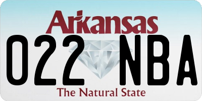 AR license plate 022NBA