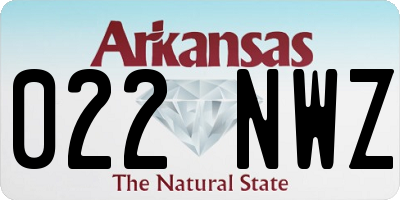 AR license plate 022NWZ