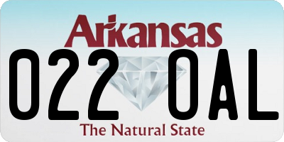 AR license plate 022OAL