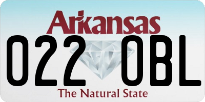 AR license plate 022OBL