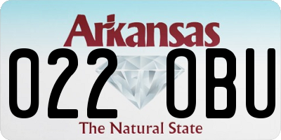 AR license plate 022OBU