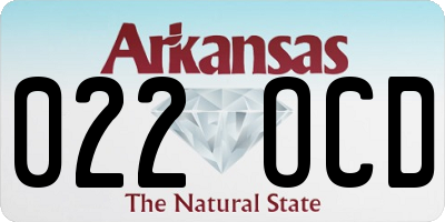 AR license plate 022OCD