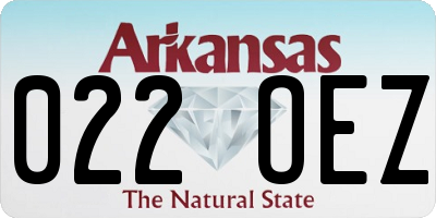 AR license plate 022OEZ
