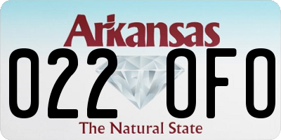 AR license plate 022OFO