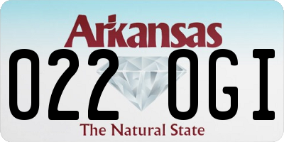 AR license plate 022OGI