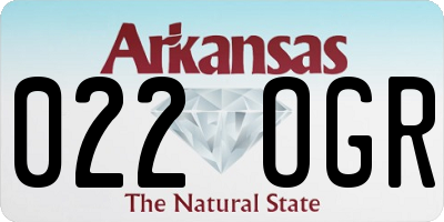 AR license plate 022OGR
