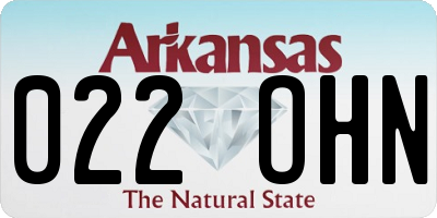 AR license plate 022OHN