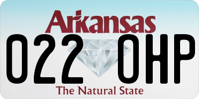 AR license plate 022OHP