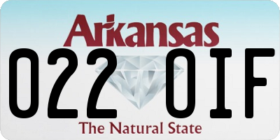 AR license plate 022OIF
