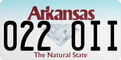 AR license plate 022OII