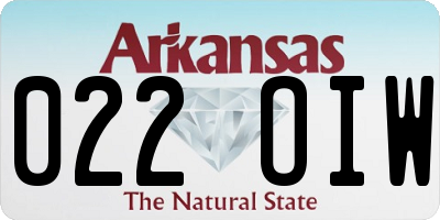 AR license plate 022OIW