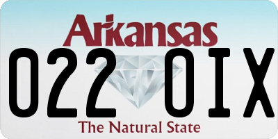 AR license plate 022OIX