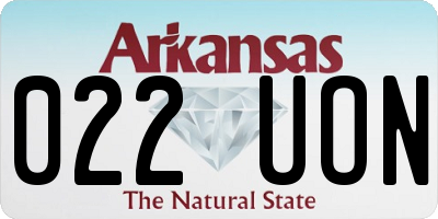AR license plate 022UON
