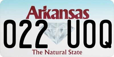 AR license plate 022UOQ