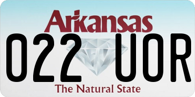 AR license plate 022UOR